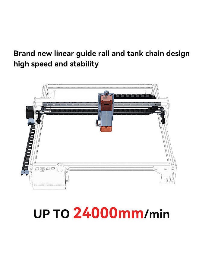 ATOMSTACK - Maker A10 V2 Laser Engraver 10-12W High Speed Engraving Cutting Machine Fixed-Focus Ultra-thin Laser with 400x400mm Engraving Area Eye Filter Protective Cover Quick Assembly Support APP Control - Image 1