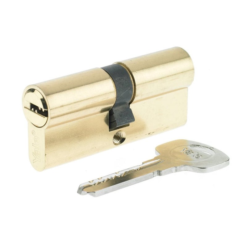 YALE 1000 SERIES DOUBLE EURO PROFILE CYLINDER K+K 80 MM ANTIQUE BRASS