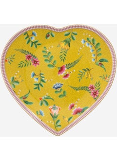 Pip Studio La Majorelle Yellow Porcelain Heart Plate Set 21.5 cm  - Image 5
