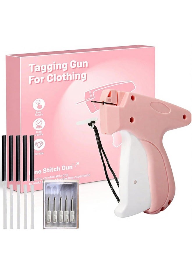 Stitch Gun for Clothes, Handheld Stitch Tag Gun Quick Clothing Fixer, Tagging Gun - Sewing Kit Includes 5 Needle, 1000 Black Fasteners & 1000 White Fasteners - Image 1
