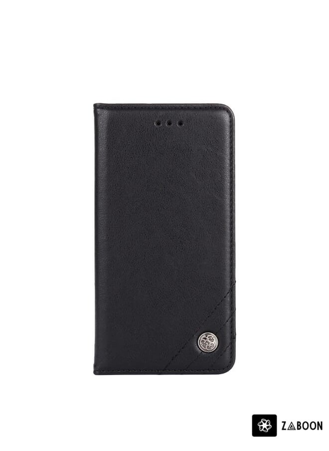 Green Tiger - For Kyocera Android One S10 Non-Magnetic Retro Texture Flip Leather Phone Case(Black) - Image 1