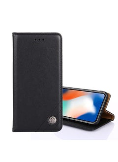 For Kyocera Android One S10 Non-Magnetic Retro Texture Flip Leather Phone Case(Black)