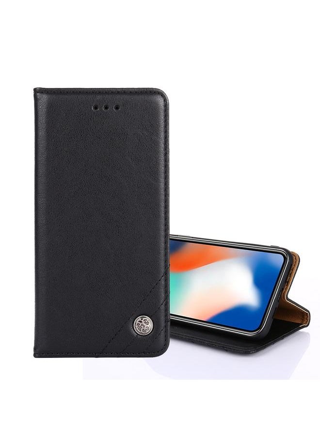 Green Tiger - For Kyocera Android One S10 Non-Magnetic Retro Texture Flip Leather Phone Case(Black) - Image 1