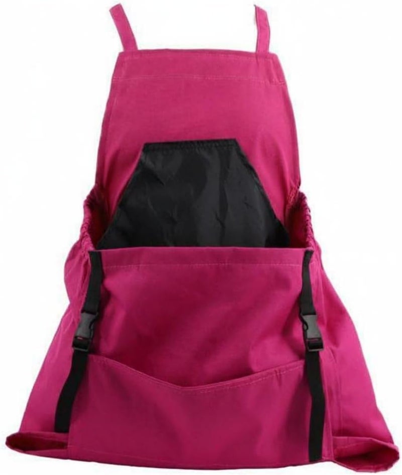 Quick Release Harvesting Apron Adjustable Straps Fruit Picking Apron Waterproof Gardening Gear for Gardeners, Farmers, Orchard, Farm, Array, Rose Red - Image 1