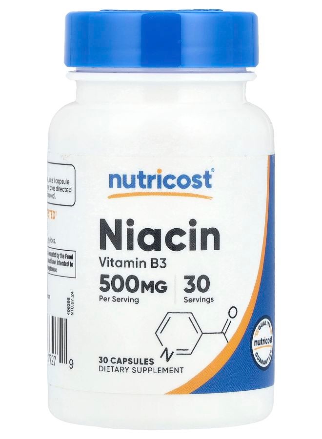 Nutricost Niacin 500 mg 30 Capsules