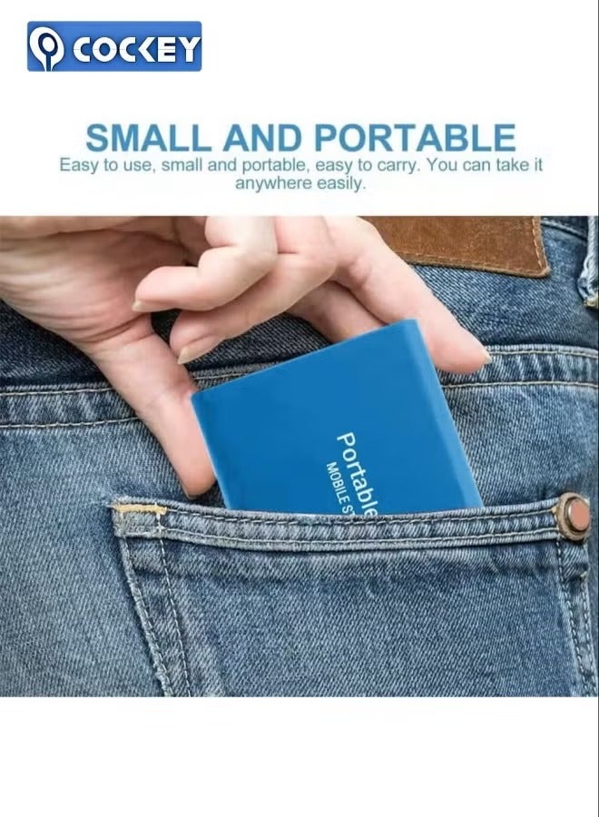 COCKEY 2TB Portable External SSD, 2000GB USB 3.1 High Speed Data Transfer, Computer Backup Drive Support Data Storage Transfer, USB C Mini Portable External Solid State Drive for PC/Laptop/Phones and More - Image 2