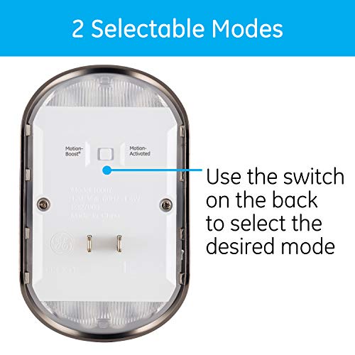 GE LED Motion Sensor Night Light, Motion-Select 25ft Detection, Plug-in, 40 Lumens, Dusk-to-Dawn, Ideal Nightlight for Bedroom, Bathroom, 37261, Oil Rubbed Bronze Peacock, 1 Pack - Image 4