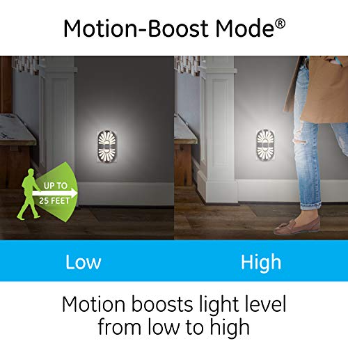 GE LED Motion Sensor Night Light, Motion-Select 25ft Detection, Plug-in, 40 Lumens, Dusk-to-Dawn, Ideal Nightlight for Bedroom, Bathroom, 37261, Oil Rubbed Bronze Peacock, 1 Pack - Image 3
