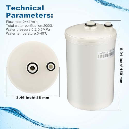 Qualirey 1 Pack Premium Filter Replacement Compatible with HGN Type Water Ionizer NSF 372 Certified Compatible with Enagic Kangen LeveLuk SD501 JrIV KANGEN 8Not Original Type Before 2010 - Image 3