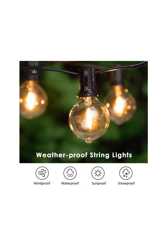 Generic 7m long string of 25 shatterproof, weatherproof, rain, sun and snow resistant electric powered bulbs - Image 2