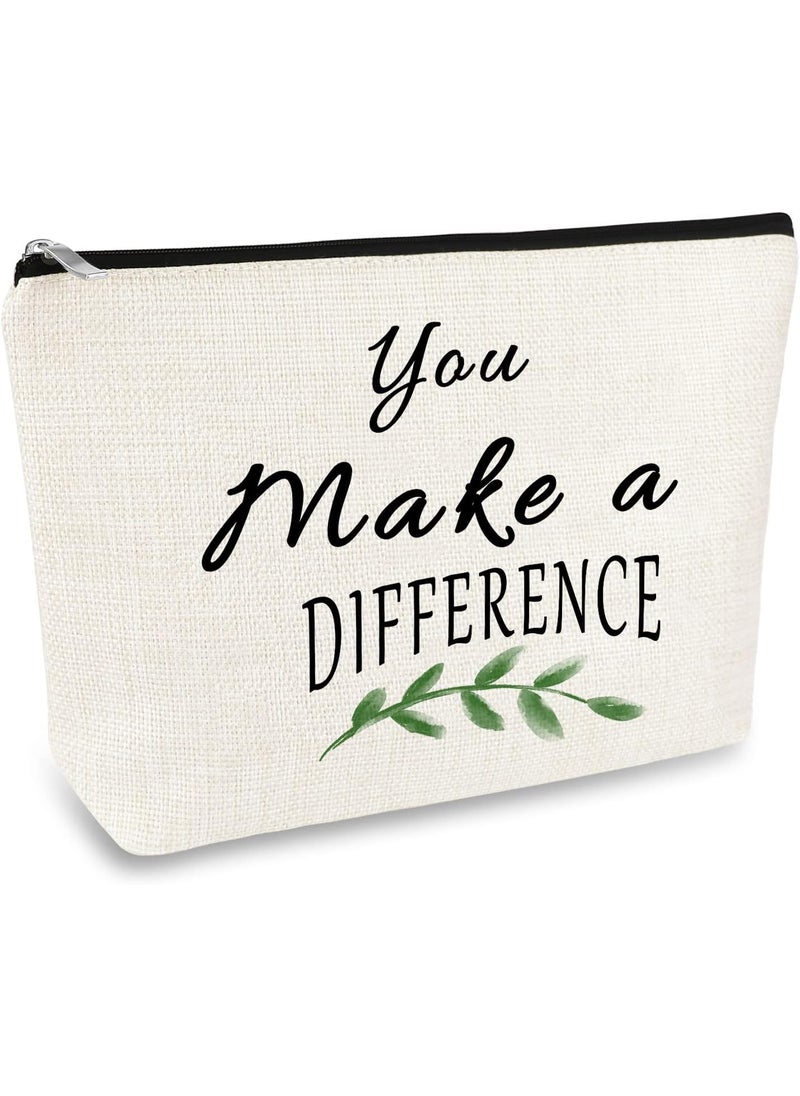 Mikela Inspirational Gift for Colleague Friends Coworker Leaving Gift Makeup Bag Goodbye Farewell Gift Going Away Gift Appreciation Gift for Employee Social Worker Cosmetic Bag Christmas Birthday Gift 