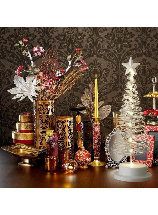 التغطية مصابيح شجرة LED على شكل نجمة بيضاء دافئة، 30 مصباح LED يعمل بالبطارية، مصابيح شجرة المهرجان، مصباح طاولة حلزوني - Image 2