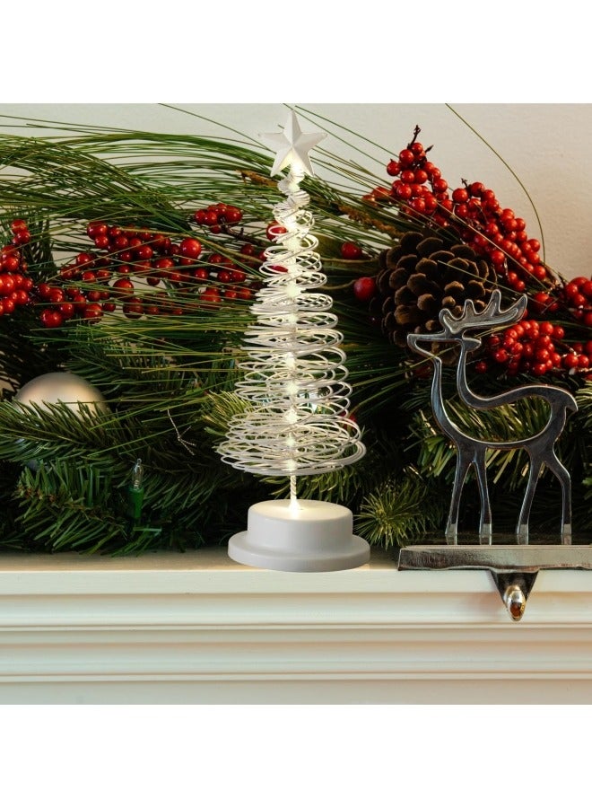 التغطية مصابيح شجرة LED على شكل نجمة بيضاء دافئة، 30 مصباح LED يعمل بالبطارية، مصابيح شجرة المهرجان، مصباح طاولة حلزوني - Image 3