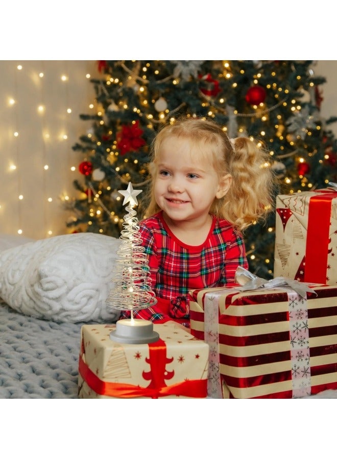 التغطية مصابيح شجرة LED على شكل نجمة بيضاء دافئة، 30 مصباح LED يعمل بالبطارية، مصابيح شجرة المهرجان، مصباح طاولة حلزوني - Image 4