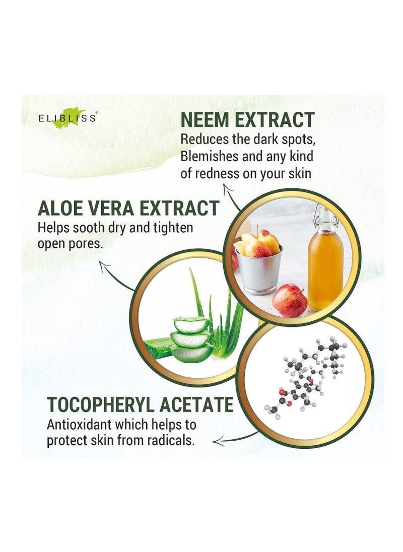 ELIBLISS - ELIBLISS Aloe Vera Neem Refreshing Gel Face Wash for Glowing Skin Daily Gentle Exfoliating Facial Cleanser 75ML - Image 1