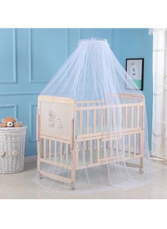 Hihonor 2 in 1 Convertible Crib (Natural Wood Color) - Can Be Converted from a Crib to a Desk, Suitable for Standard Full-Size Cribs, Solid Wood Unpainted Cribs, Baby Cribs, Diaper Tables, Nap Cribs, Suitable  - Image 5