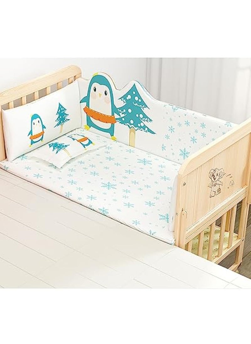 2 in 1 Convertible Crib (Natural Wood Color) - Can Be Converted from a Crib to a Desk, Suitable for Standard Full-Size Cribs, Solid Wood Unpainted Cribs, Baby Cribs, Diaper Tables, Nap Cribs, Suitable