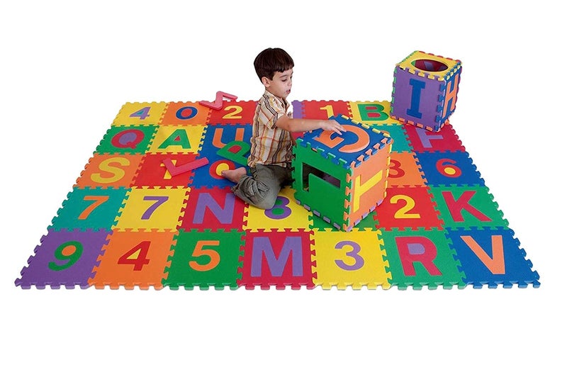 Toy Park Kids Eva Educational Puzzle/Alphanumeric Floor Puzzle (Multicolour, 1ft X 1ft X 9mm) - 36 Pieces - Image 1