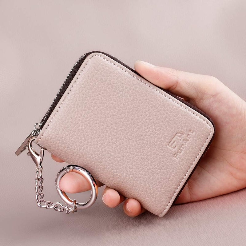 FurArt Zipper Wallet Women, RFID Blocking Credit Card Wallet, Business Card Holder, Compact Size KeyChain Wallet - Image 4