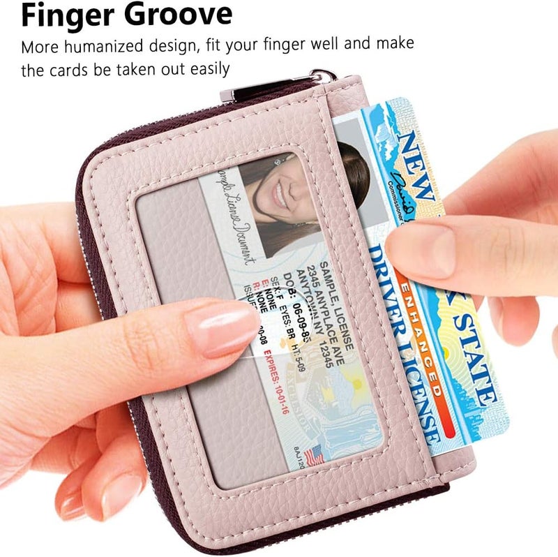 FurArt Zipper Wallet Women, RFID Blocking Credit Card Wallet, Business Card Holder, Compact Size KeyChain Wallet - Image 2
