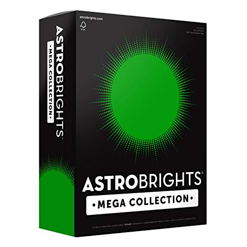 Astrobrights Mega Collection, Colored Cardstock, Ultra Green, 320 Sheets, 65 lb/176 gsm, 8.5" x 11" - MORE SHEETS! (91678) - Image 1
