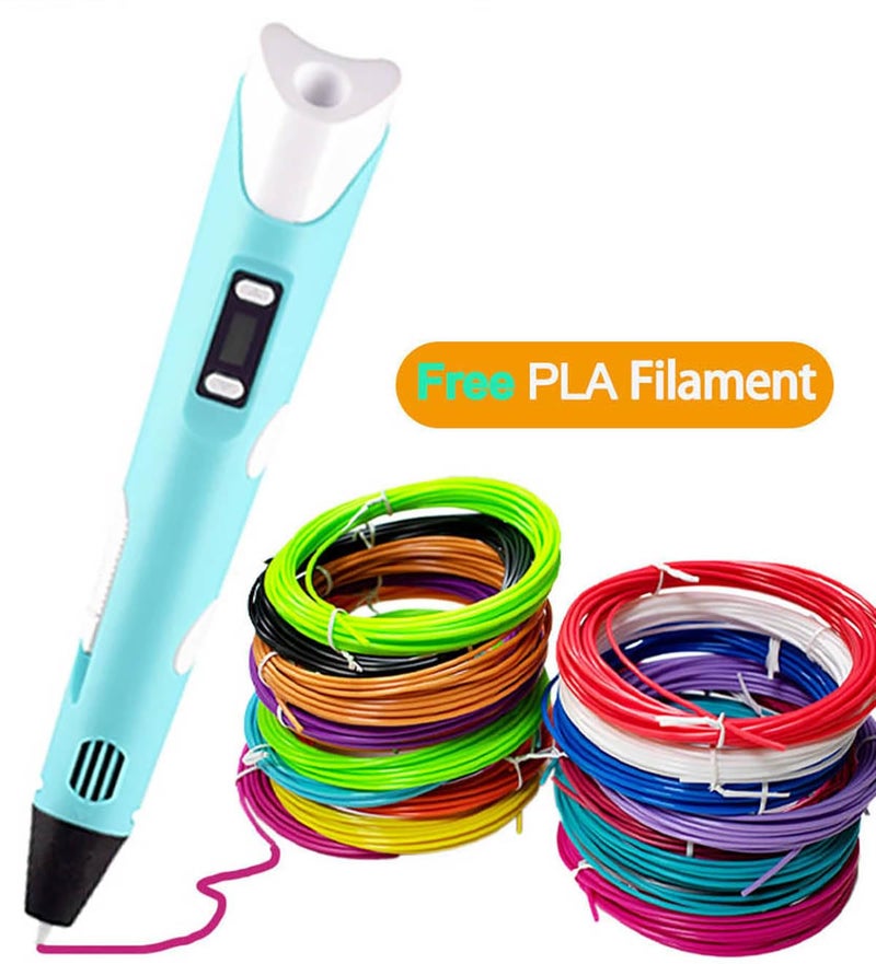 Mummy Please 【with Adaptor】| 3D Printing Pen with LCD Display【10 Metre Each 3 Filaments Extra】【Pack of 1】 - Image 3
