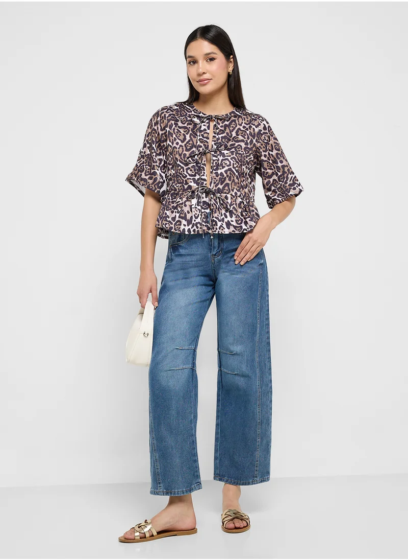 Ginger High Rise Straight Fit Jeans