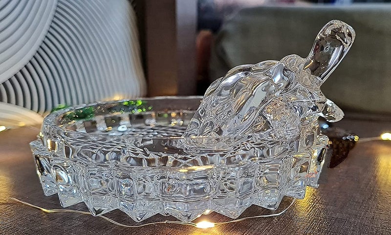 Qwick Click feng Shui vastu Glass Crystal Turtle Crystal Tortoise Crystal kachua with Crystal Plate for Gift Decoration showpiece Good Luck - Image 3