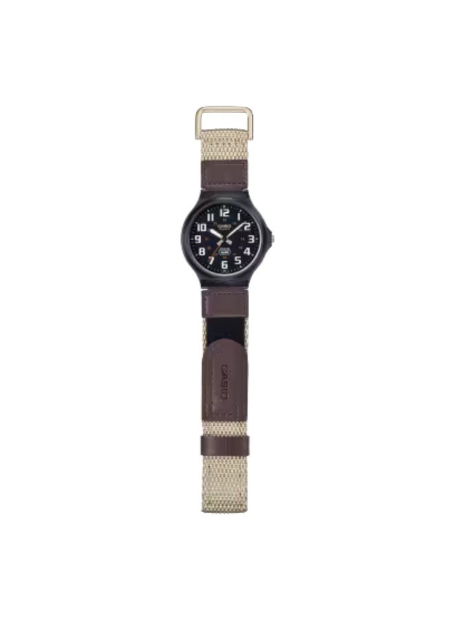 CASIO Men's Cloth Analog Watch MW-240B-5BVDF - 43.6 mm  - Image 2