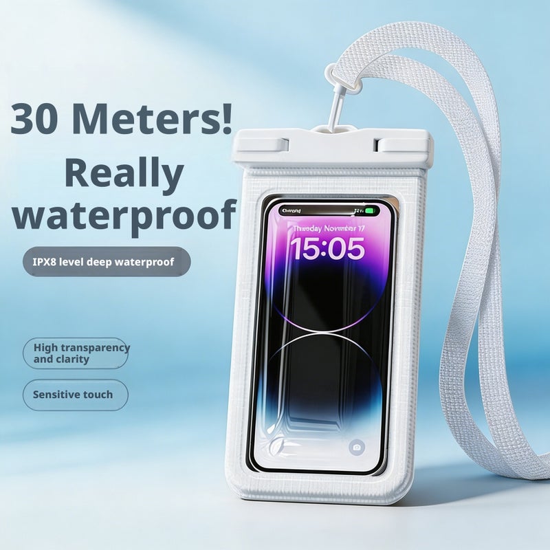 Waterproof Phone Pouch for Swimming Snorkeling 8-Level Waterproof HD - Image 1