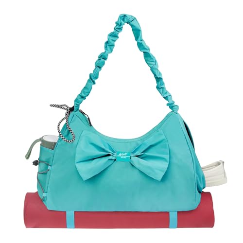 WOLT Gym Bag For Women Green Yoga Mat Bag with Shoes Compartment Wet Pocket and Water Bottle Pocket - Image 1