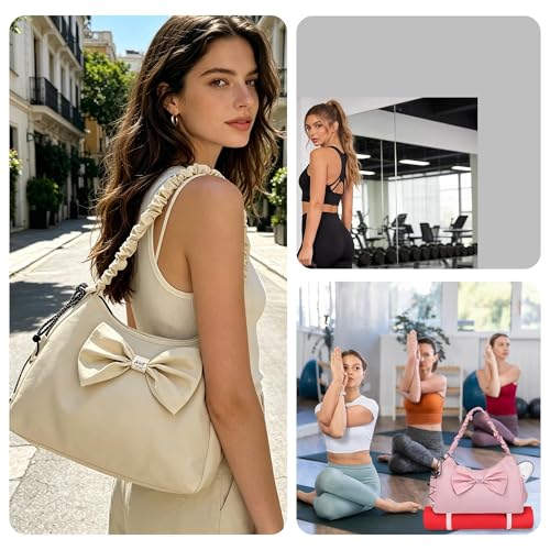 WOLT Gym Bag For Women Green Yoga Mat Bag with Shoes Compartment Wet Pocket and Water Bottle Pocket - Image 3