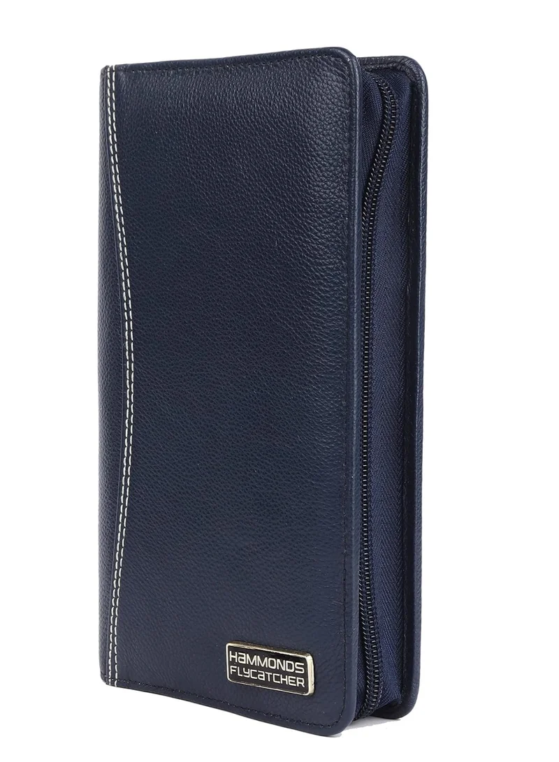 Hammonds Flycatcher  Unisex Leather Passport Holder, Royal Blue, Travel Accessories  | Best Price UAE