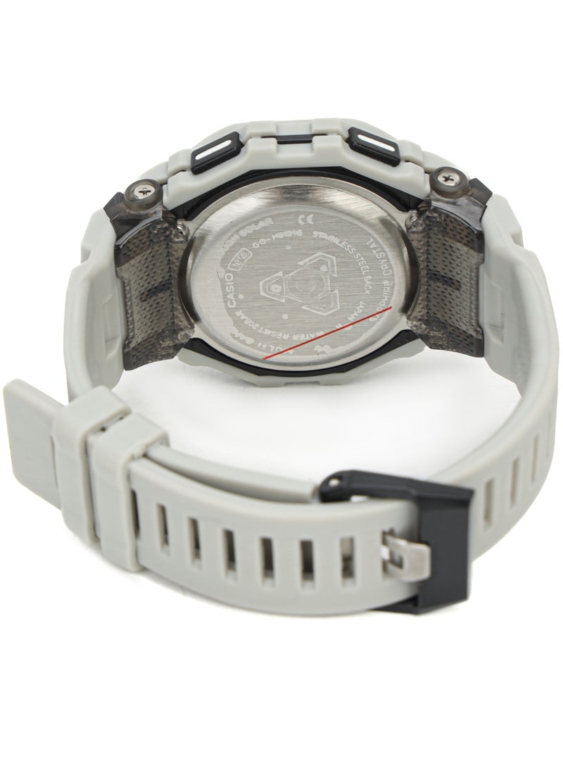 كاسيو ساعة كاسيو رجالي G-Shock الرياضية الرقمية من المطاط باللونين الرمادي والأبيض - Image 4