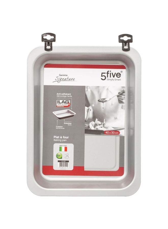 حامل ماكينة تحضير طبق خبز مستطيلة بتصميم معدني رمادي 40 × 30 سم 151309 - Image 2