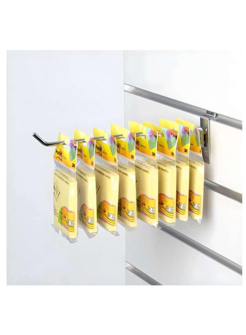 Metal Slatwall Hook Panel Display Hook Mesh Wall Hanger Pegboard Mount Slat Board Organizer for Shop Retail 20 cm - 10 PCS