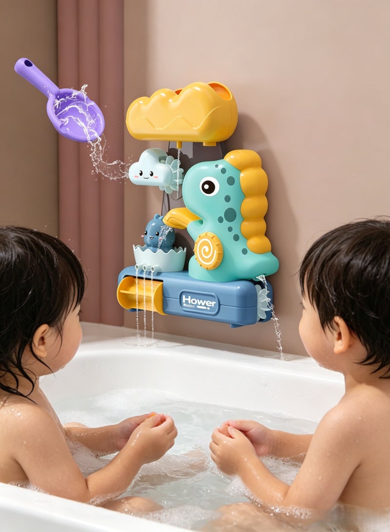 Bath Toys,Dinosaur Bath Toys for Kids, No Battery Water Powered Mechanical Animal Play Set with Suction Cups, Gravity Force Learning Shower Toys for Toddlers Age 12Month+ Years Old, Educational Bathtub Game - Image 3