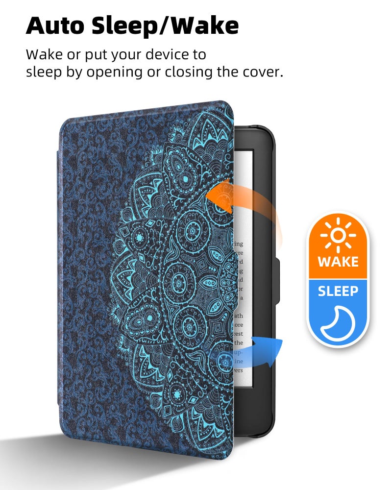 WALNEW Case for 6” Kindle Paperwhite 2012-2017(Model No.EY21 or DP75SDI) - PU Leather Case Smart Protective Cover Only Fits Old Generation Kindle Paperwhite Prior to 2018 - Image 3