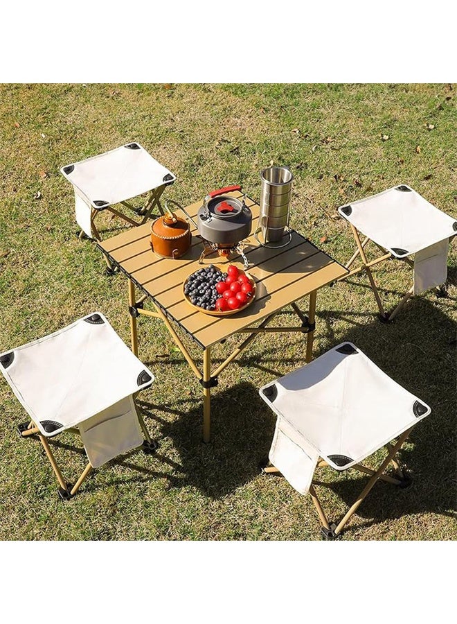 DUNISO Camping Stool, Foot Stools, Portable Folding Stool with storage Bag for Outdoor Walking, Hiking, Fishing - Image 5