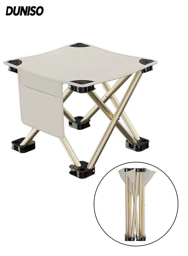 DUNISO Camping Stool, Foot Stools, Portable Folding Stool with storage Bag for Outdoor Walking, Hiking, Fishing - Image 1