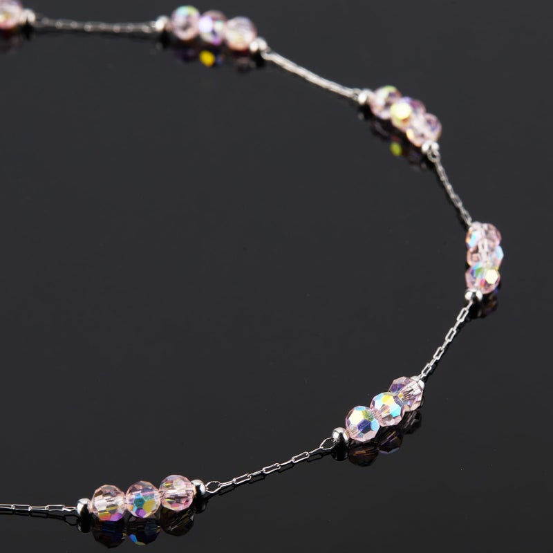 UMAOKANG 13 Feet Pink Crystal Chain for Jewelry Making Stainless Steel Bulk Chains on Spool - Image 4