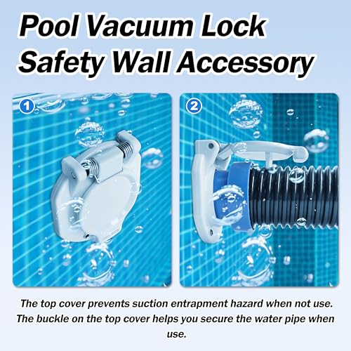 TycoonWon W400BWHP Free Rotating Vacuum Lock Safety Wall Accessory Replacement for Hayward Navigator Pool Cleaners（White） - Image 2