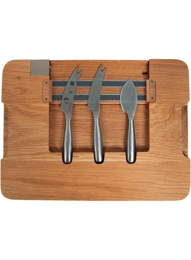 BOSKA Friends Board Cheese Board  Knife Set, 13.5" x 10", Natural  - Image 3
