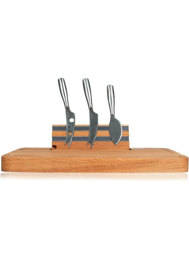 BOSKA Friends Board Cheese Board  Knife Set, 13.5" x 10", Natural  - Image 1