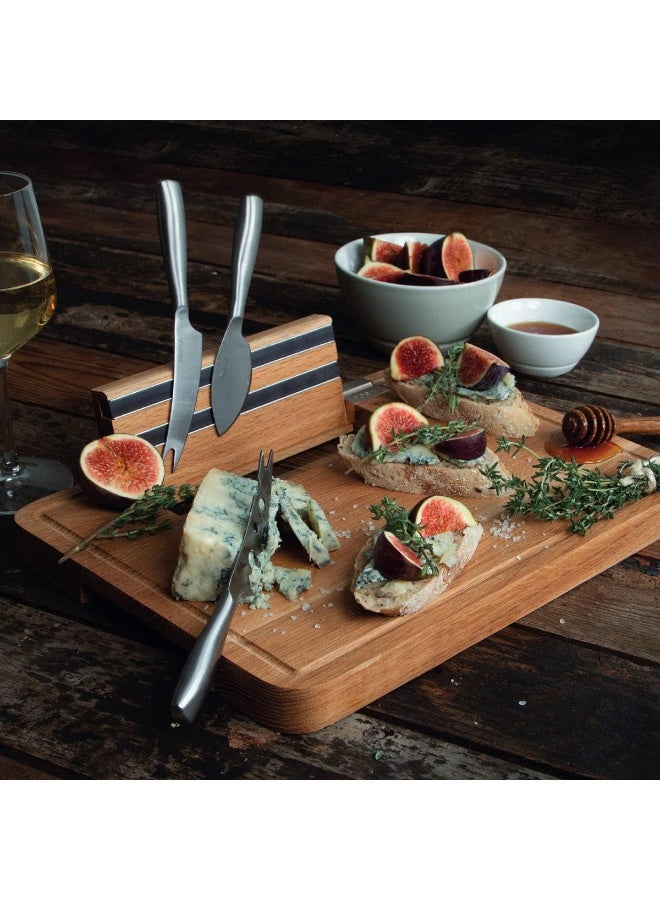 BOSKA Friends Board Cheese Board  Knife Set, 13.5" x 10", Natural  - Image 2