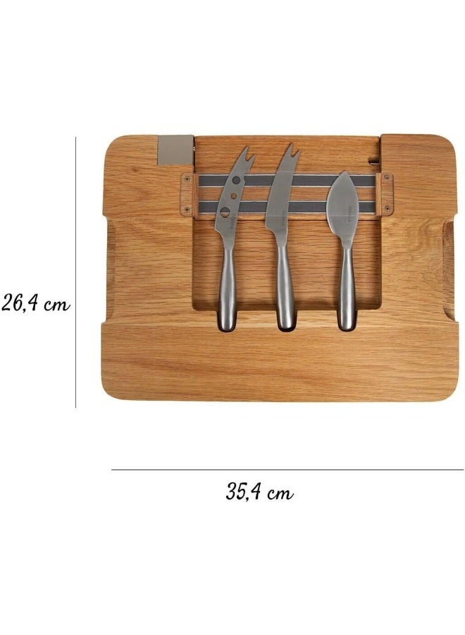 BOSKA Friends Board Cheese Board  Knife Set, 13.5" x 10", Natural  - Image 5