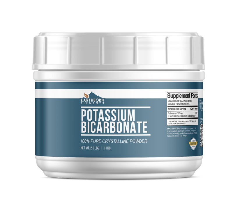 Earthborn Elements Potassium Bicarbonate (2.5 lb), Mess-Free Tub, Pure & Undiluted - Image 1