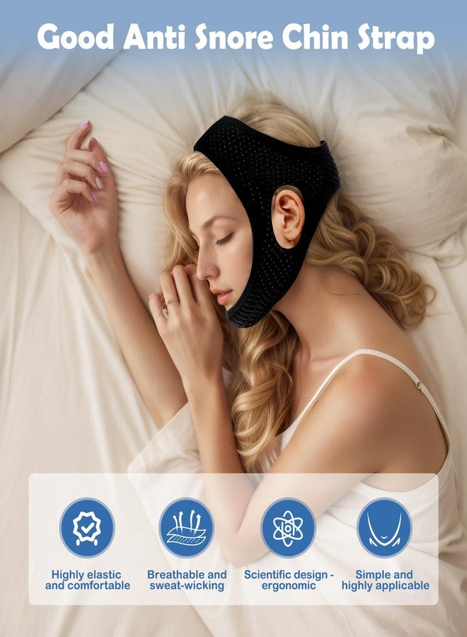 Yampahpa Upgraded Chin Strap for Sleeping 2 Pack，Anti Snoring Devices to Stop Snoring for CPAP Users，Mouth Tape for Sleeping Adjustable & Breathable for Men,Women. - Image 3