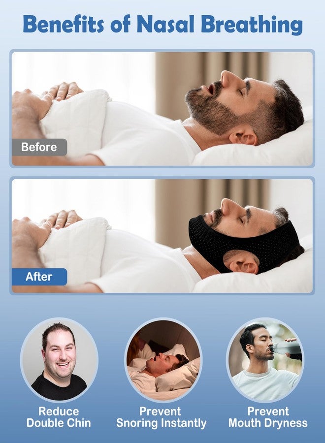 Yampahpa Upgraded Chin Strap for Sleeping 2 Pack，Anti Snoring Devices to Stop Snoring for CPAP Users，Mouth Tape for Sleeping Adjustable & Breathable for Men,Women. - Image 5