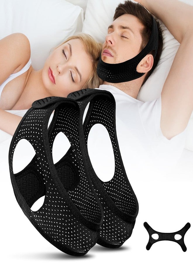 Yampahpa Upgraded Chin Strap for Sleeping 2 Pack，Anti Snoring Devices to Stop Snoring for CPAP Users，Mouth Tape for Sleeping Adjustable & Breathable for Men,Women. - Image 1